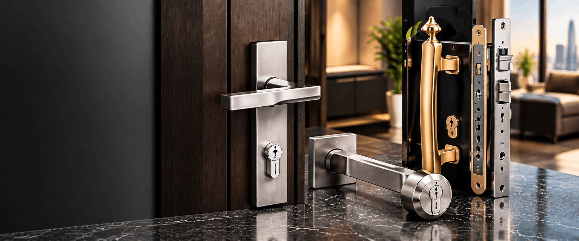 Door locks and handles